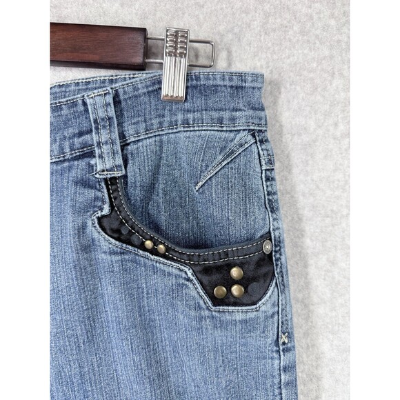 COS Jeans Womens Sz 8 (Fits 30x30)Embellished Embroidered Boot Cut Stretch Denim - Picture 3 of 12